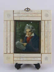 Appraisal: A portrait miniature of Ludwig van Beethoven composing the Missa