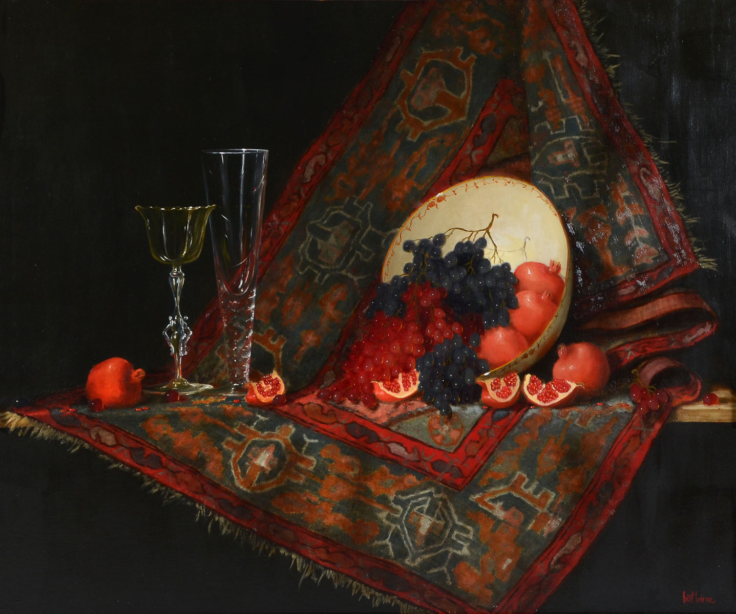 Appraisal: BEIRNE Bert American st Century Fine Still Life Painting of