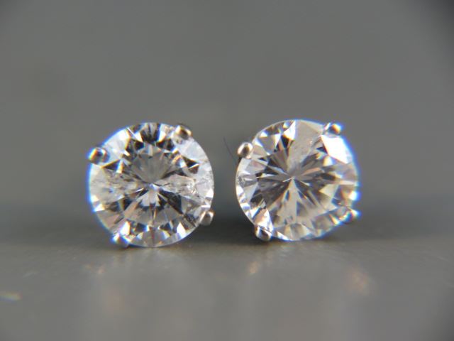 Appraisal: Diamond Stud Earrings carat round brilliant G-color I- k white