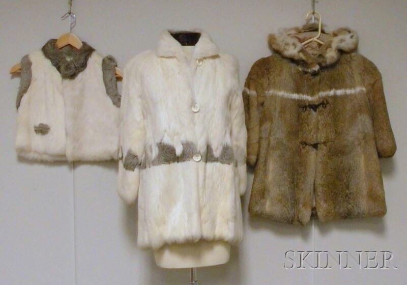 Appraisal: Three Handmade Children's Fur Items and a Woman's Handmade Mink-lined