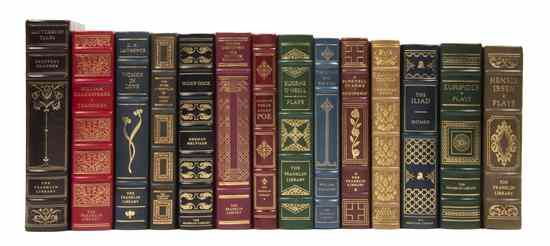 Appraisal: FRANKLIN LIBRARY A group of leather-bound books published by the