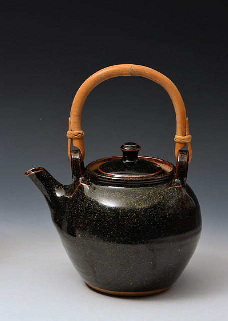 Appraisal: Ray Finch British - at Winchcombe PotteryTeapot and cover cane