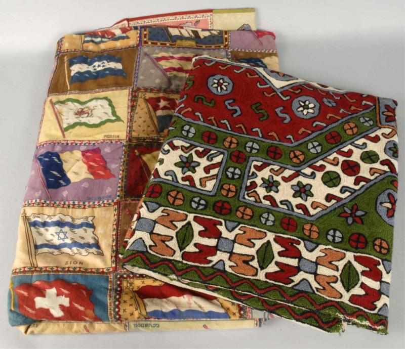 Appraisal: Lot of Linen Pieces Description Includes one woven tapestry with