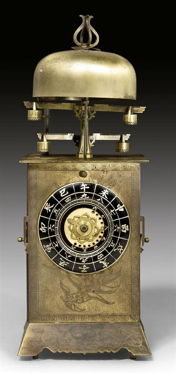 Appraisal: A FINE TURRET CLOCK YAGURA-DOKEI Japan th c Height cm