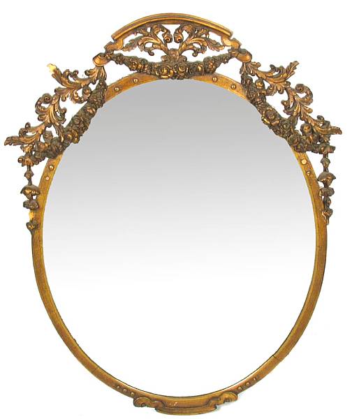 Appraisal: A Rococo style composite pier mirror height in width in