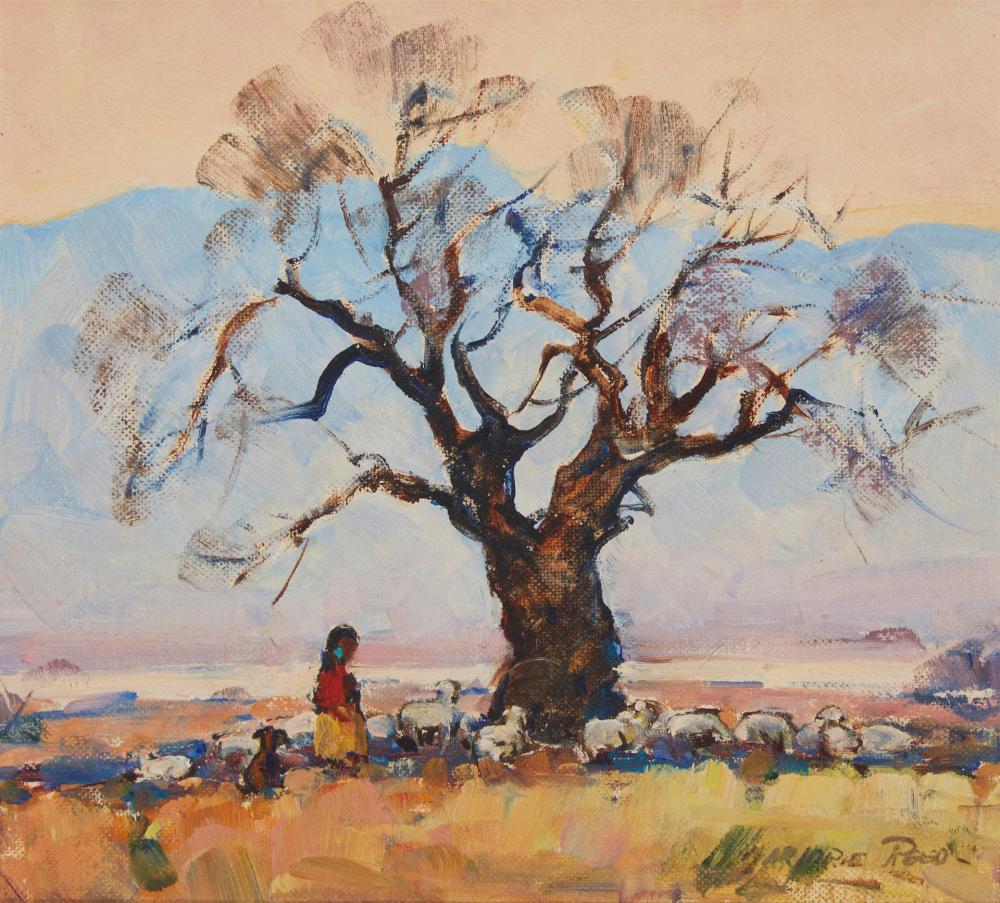 Appraisal: Marjorie Reed - Vallecito CA Navajo Shepherdess Oil on canvas