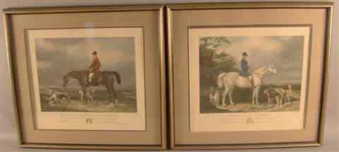 Appraisal: AFTER W H BARRAUD ENGRAVED BY EDWARD HACKER A PAIR