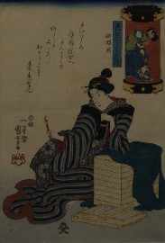 Appraisal: Keisai Eisen Japanese - Jisei Bijo Kurabe A Contest of