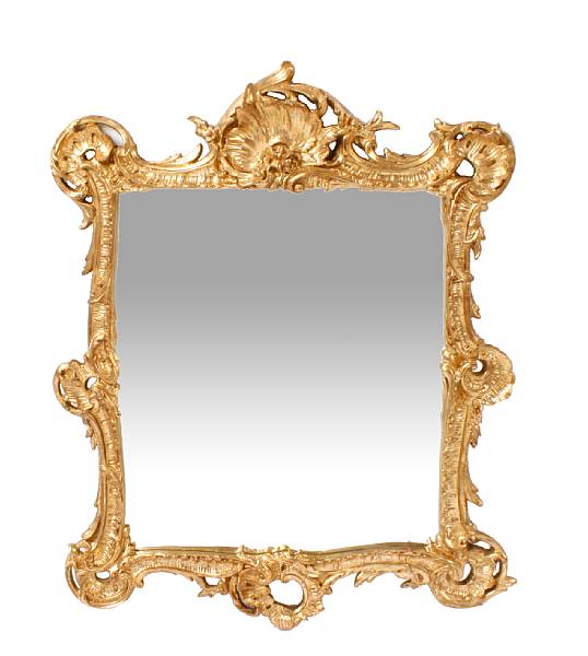 Appraisal: A pair of Italian Rococo style gilt mirrors each measures