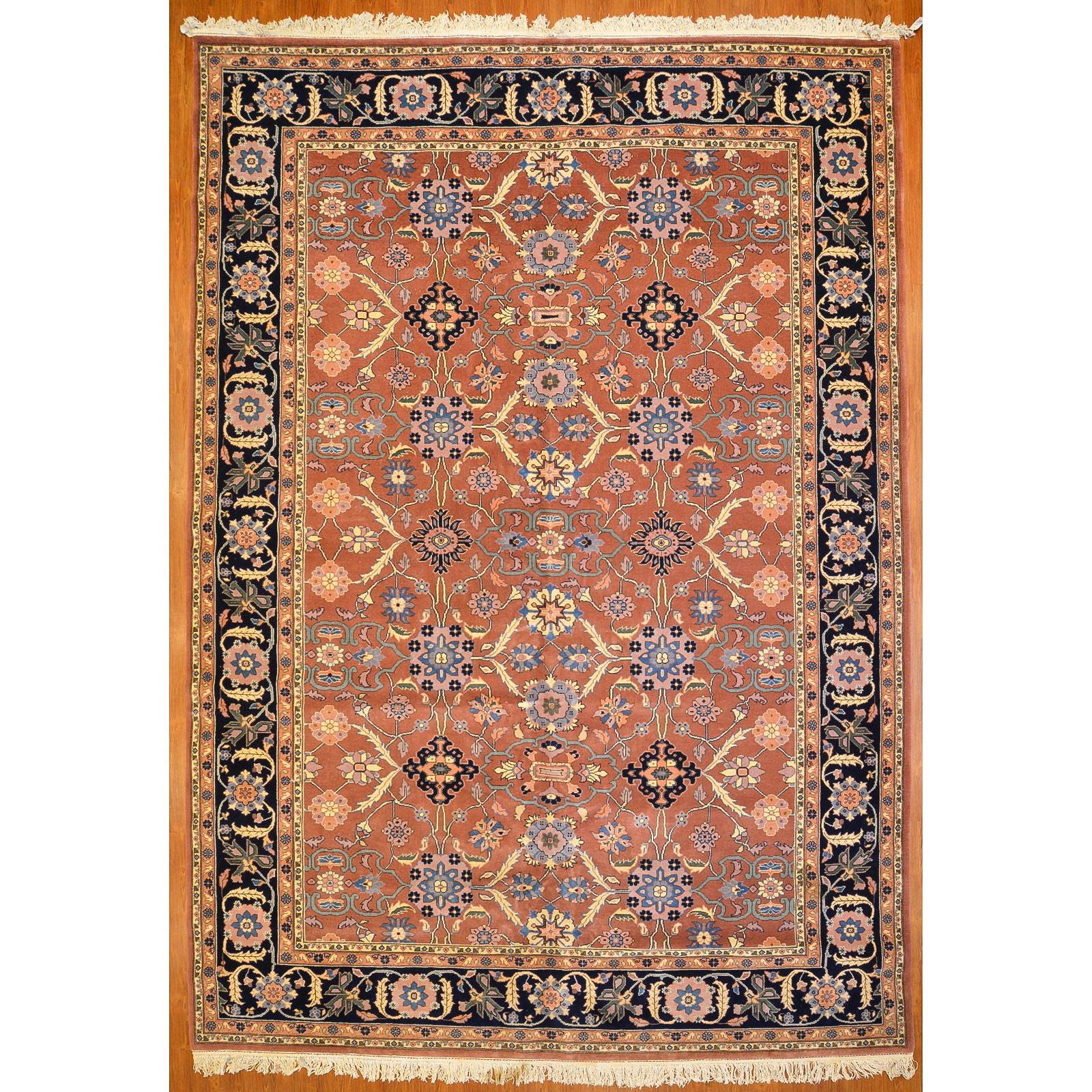 Appraisal: ROMANIAN HERIZ RUG X Fourth quarter- th century hand-knotted wool