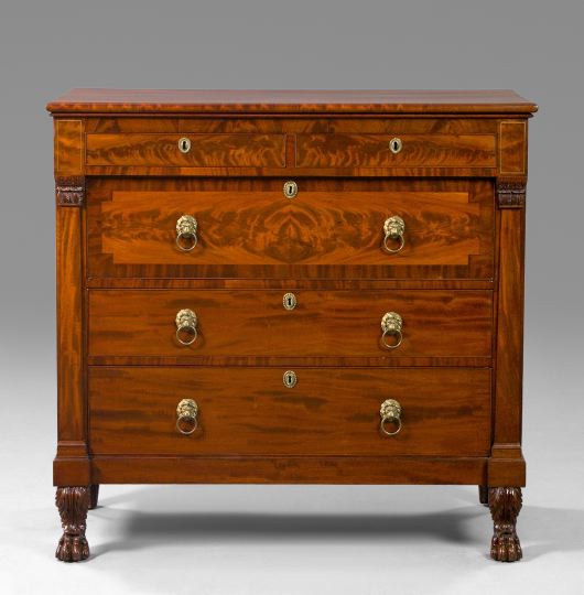 Appraisal: Fine American Classical Mahogany Chest of Drawers first quarter th