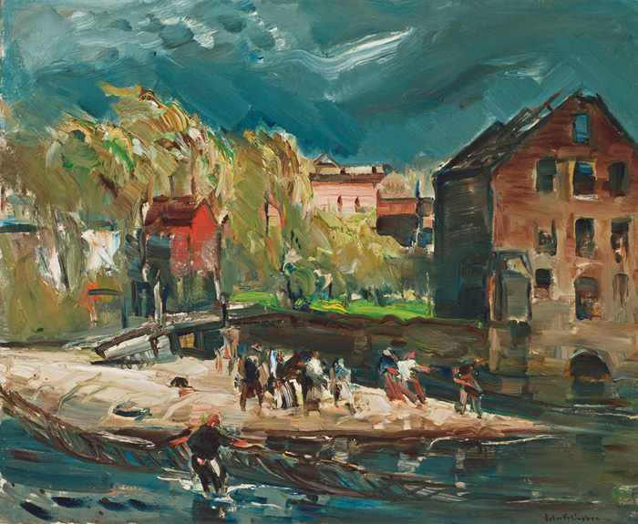 Appraisal: JOHN FULTON FOLINSBEE American - ''Shad Fisherman on the Delaware''