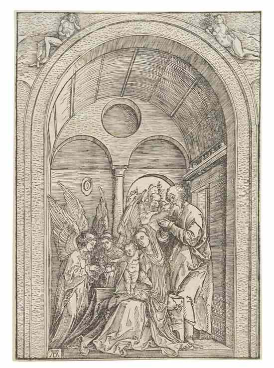 Appraisal: Albrecht Durer German - The Holy Family with two angels