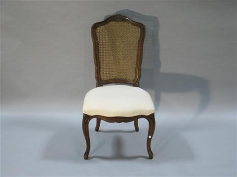 Appraisal: LOUIS XV STYLE CANE BACK SIDE CHAIR Mid th century