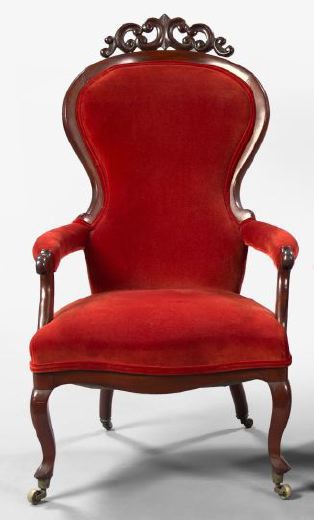 Appraisal: Victorian Mahogany Armchair in the rococo taste third quarter th