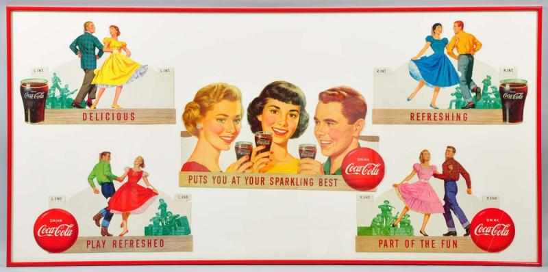 Appraisal: Coca-Cola Square Dance Back Bar Display Description Hanging variation Beautifully