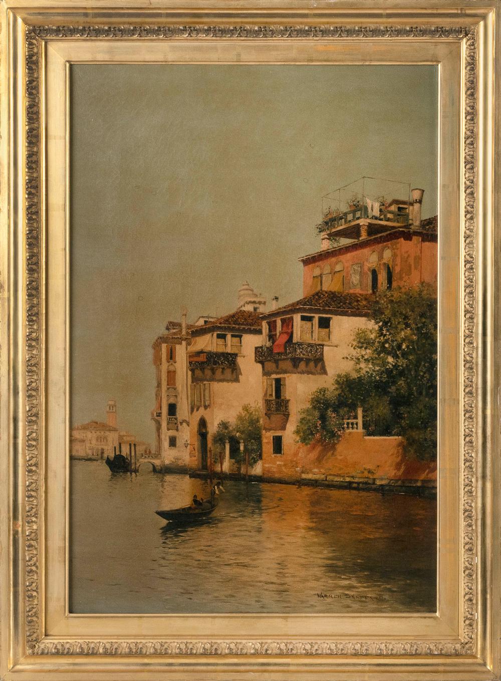 Appraisal: WARREN SHEPPARD NEW JERSEY - VENETIAN SCENE OIL ON CANVAS