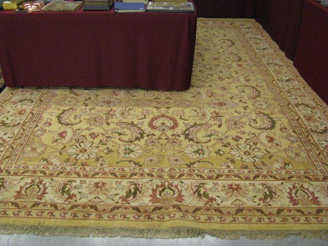 Appraisal: Oushak Persian Handmade Room Size Rug soft pastels browns fine