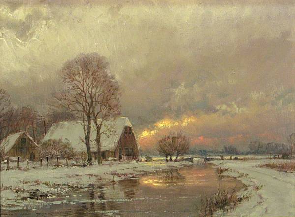 Appraisal: Hans van Moerkerken Dutch th st Century A winter landscape