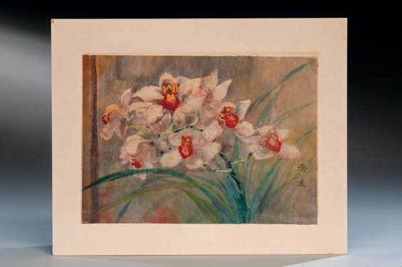 Appraisal: WATERCOLOR BY WANG CHI-YUAN Well rendered Chinese watercolor on rice