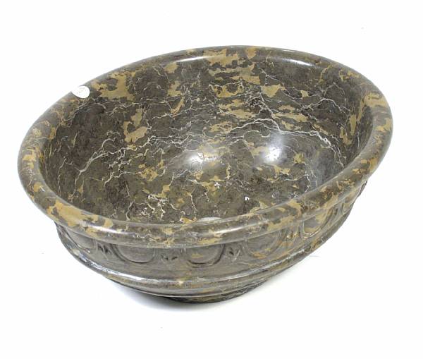 Appraisal: A carved marble basin height in width in depth in