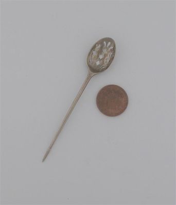 Appraisal: A small George III mote spoon the bowl pierced with