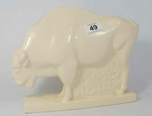 Appraisal: Wedgwood cream figure of a Bison height cm later issue