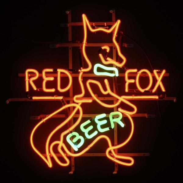 Appraisal: Red Fox Neon Sign Description s Largay Brewing Company Waterbury