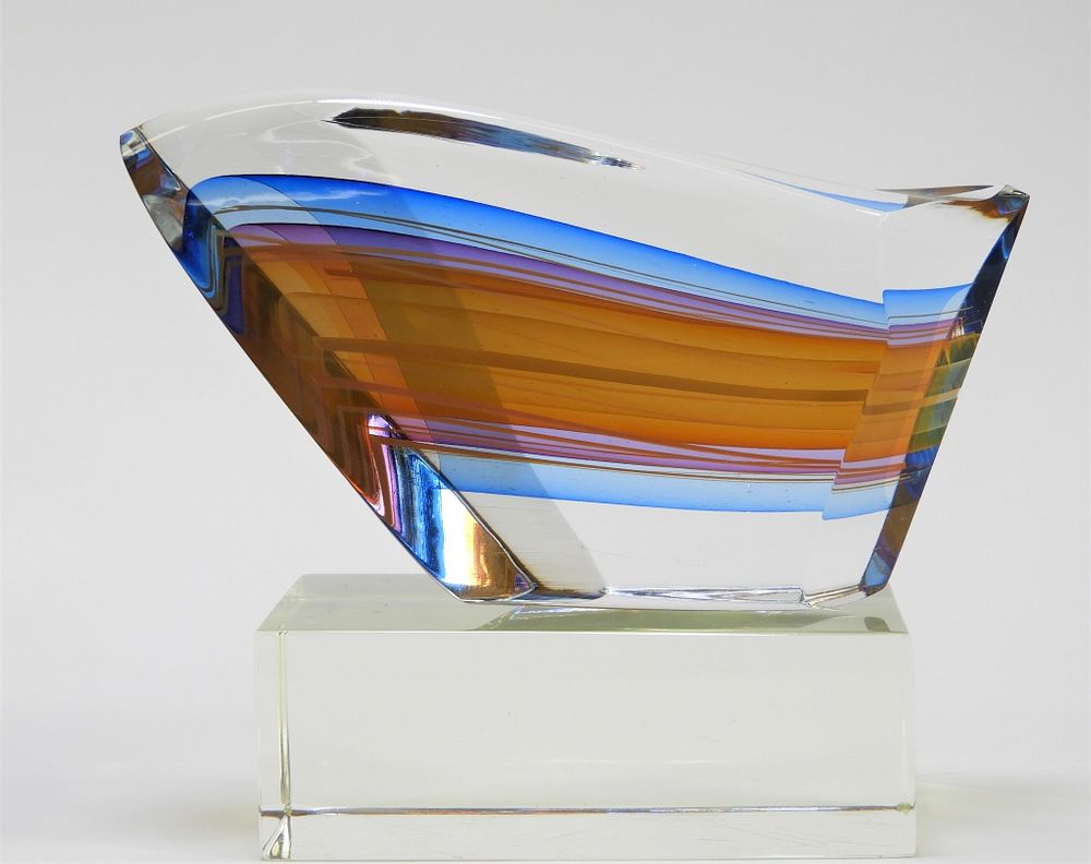 Appraisal: Harvey Littleton Studio Art Glass Sculpture Wisconsin North Carolina -