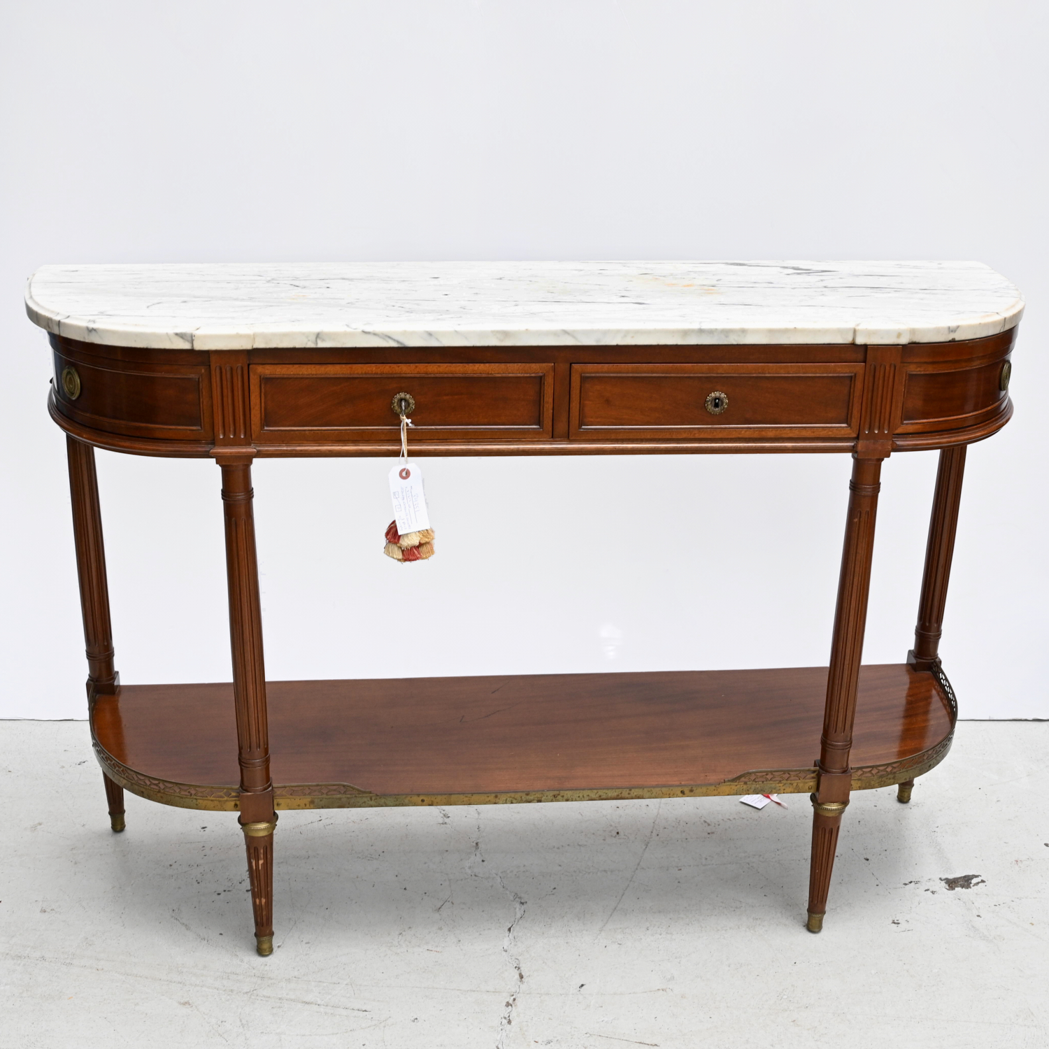 Appraisal: ANTIQUE LOUIS XVI STYLE MAHOGANY CONSOLE DESSERTE Late th th