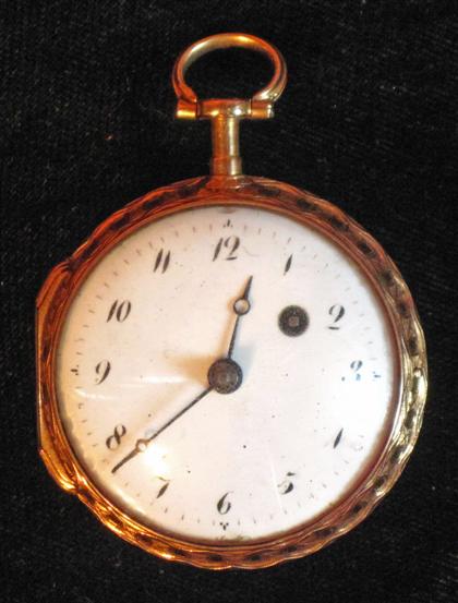 Appraisal: Yellow gold open face pocket watch th th century