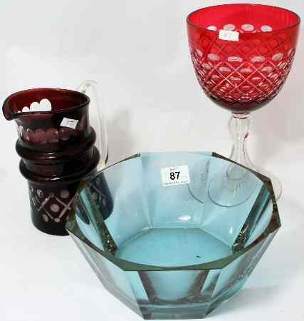 Appraisal: Koloman Moser Glass Bowl diameter cm and a Large Cut