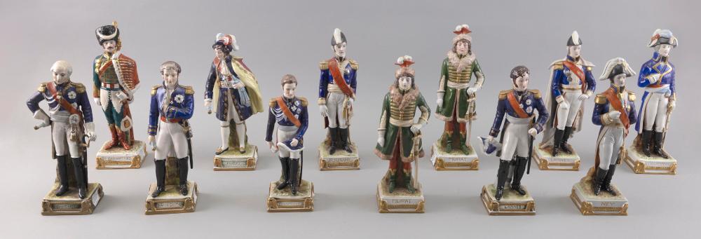 Appraisal: TEN CONTINENTAL PAINTED CHALKWARE FIGURES OF MILITARY OFFICERS TH CENTURY