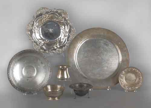 Appraisal: Collection of sterling silver tablewares ozt