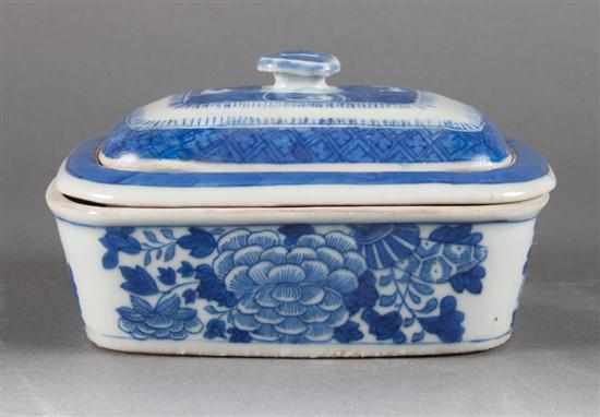 Appraisal: Chinese Export Canton porcelain three-part soap dish mid- th century