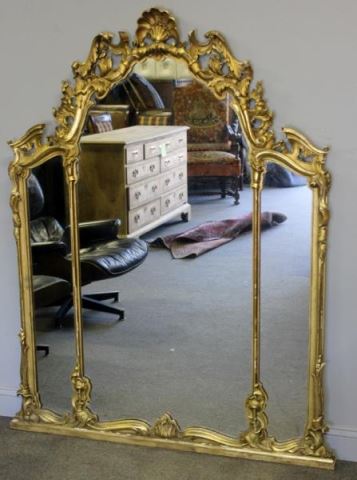 Appraisal: Giltwood and Carved Console Mirror From a Queens NY estate