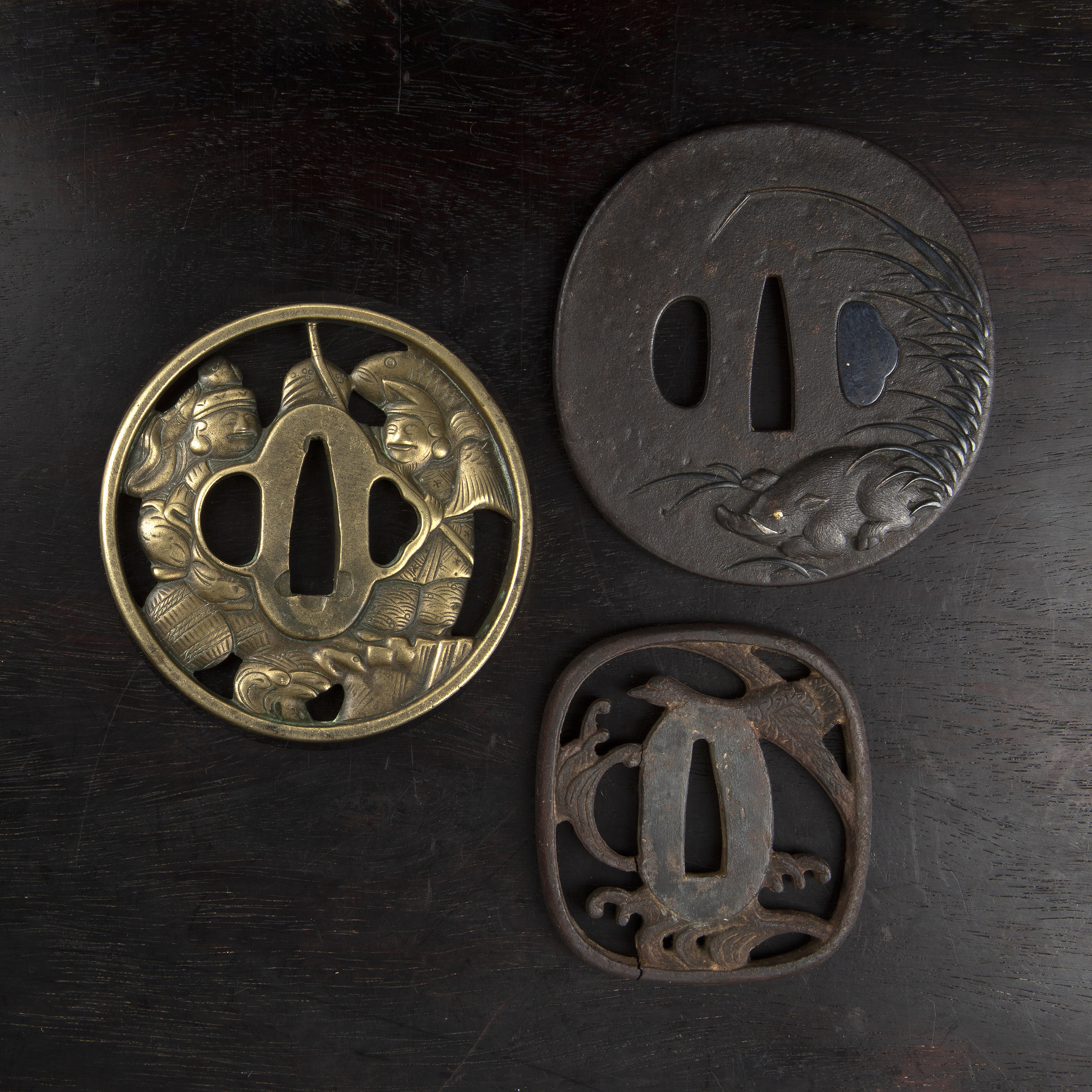 Appraisal: Three tsubas Japanese th th Century to include a sentoku