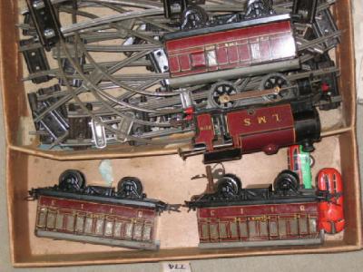 Appraisal: Playworn Hornby Trains with clockwork - - L M S