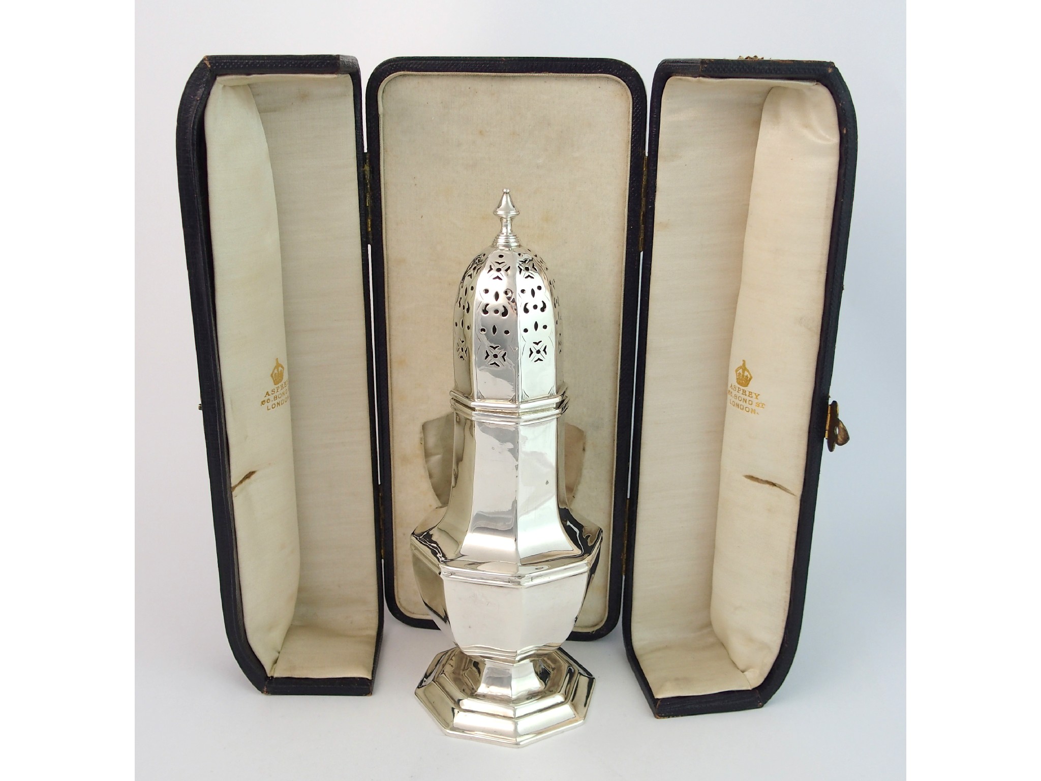 Appraisal: A silver sugar castorby Charles and George Asprey London of