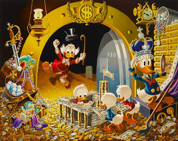 Appraisal: Carl Barks - Original Artwork to the Painting entitled Hands