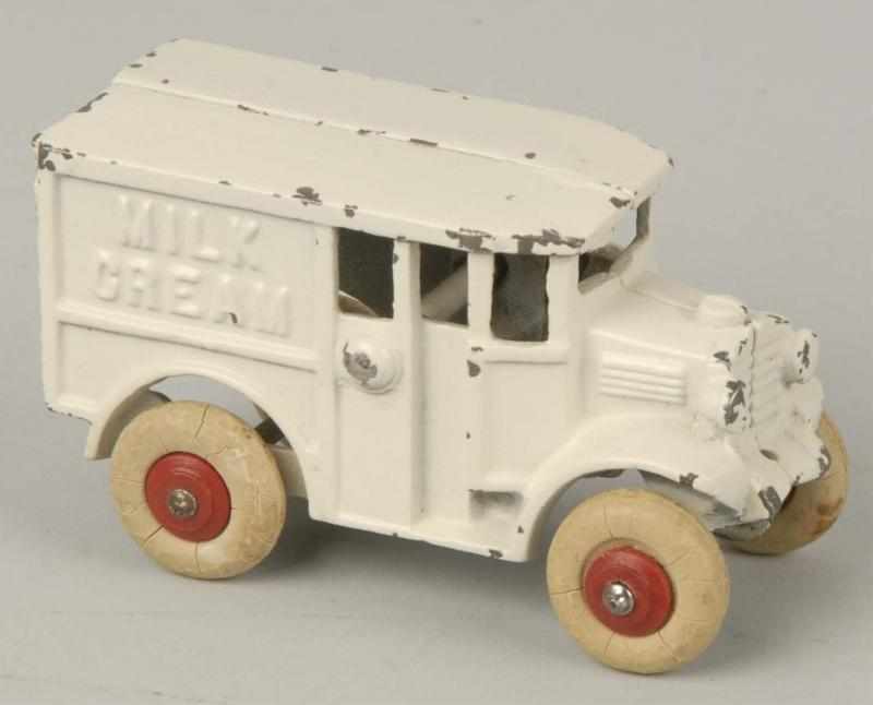 Appraisal: Cast Iron Hubley Bordens Milk Cream Truck Toy Description Rubber