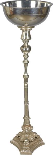 Appraisal: Tall Standing Champagne Bucket Stand This contemporary piece is made