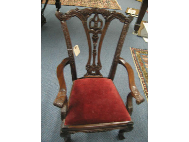 Appraisal: Chippendale Style Doll Chair