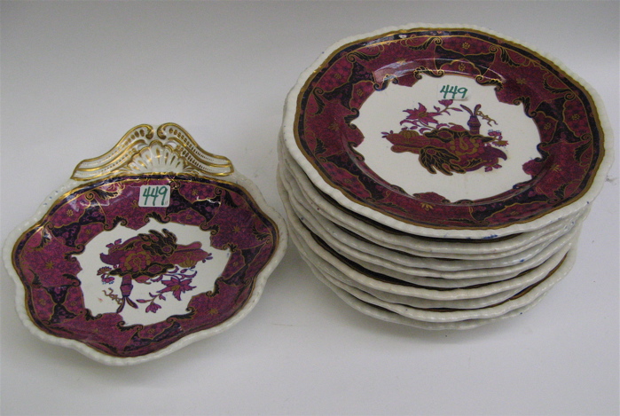 Appraisal: AN ELEVEN PIECE OLD SPODE PORCELAIN DESSERT SET in the