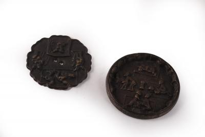 Appraisal: A Qing bronze marriage mirror cm diameter