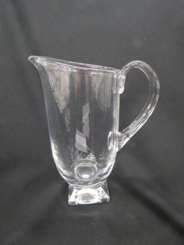 Appraisal: Baccarat Crystal Tall Pitcher pedestal base signed excellent