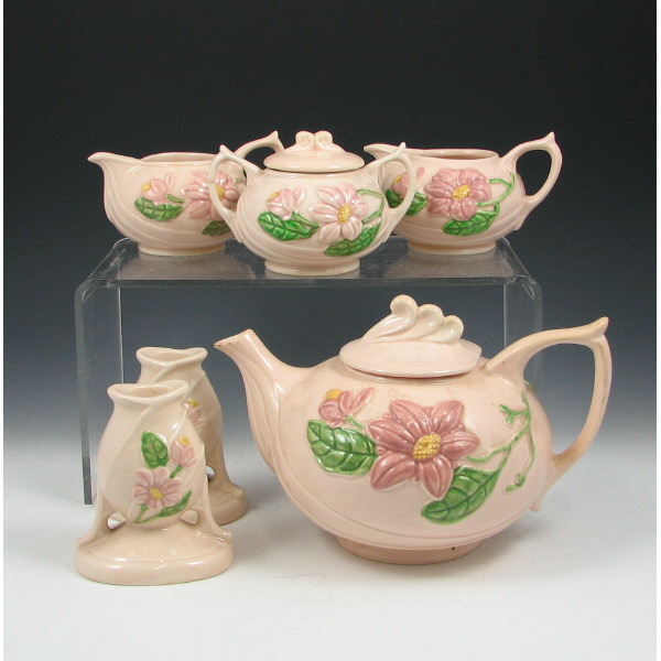 Appraisal: Hull Magnolia Gloss - Tea Set Vases Pitcher Lot of