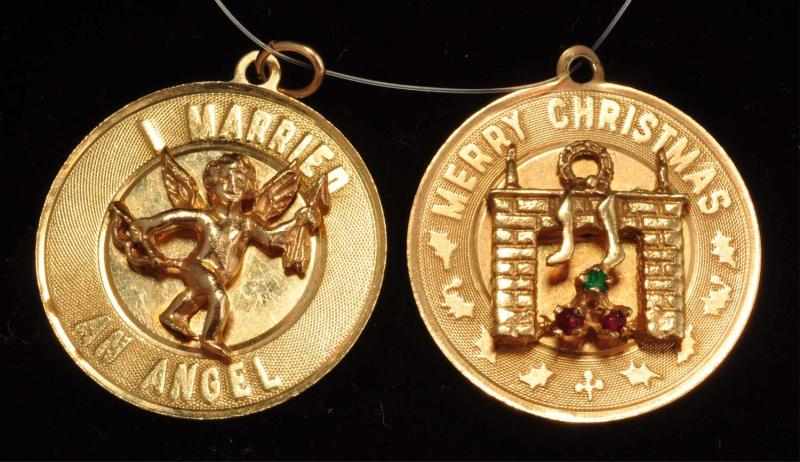 Appraisal: Lot of K Y Gold Charms Description One I Married