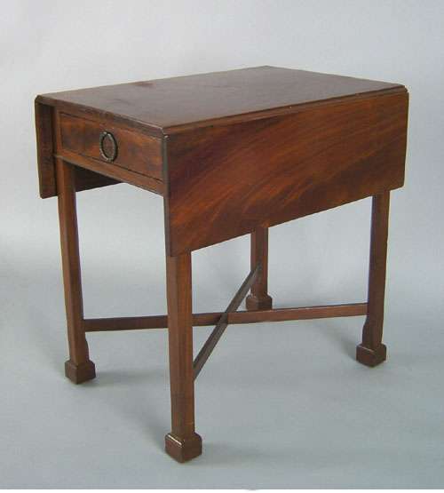 Appraisal: Philadelphia Chippendale mahogany Pembroke table ca the rectangular top supported