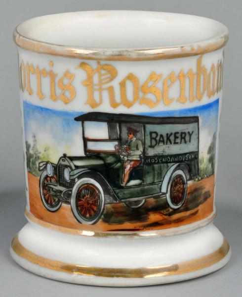 Appraisal: Bakery Truck Shaving Mug Description Gilt name Morris Rosenband Son